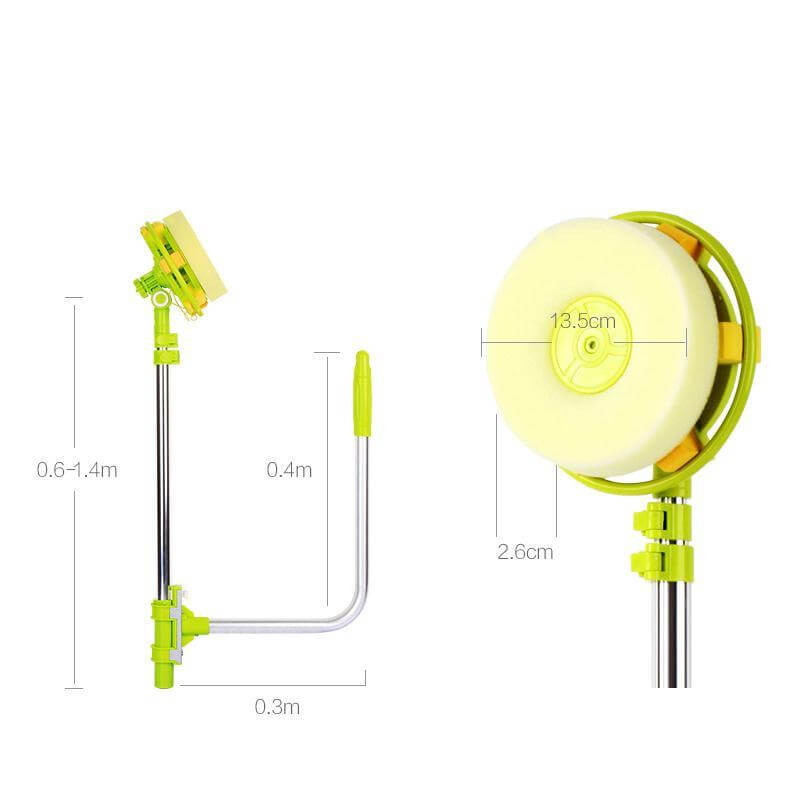 Retractable Double Faced Window Glass Cleaner Wiper Brush Tool