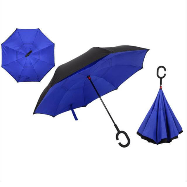 Reverse Folding Umbrella Inverted Inside Out Upside Down Umbrella