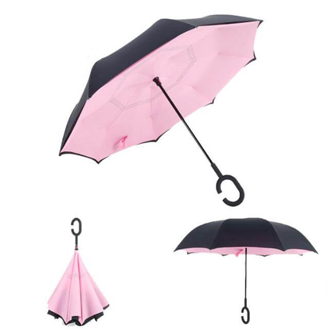 Reverse Folding Umbrella Inverted Inside Out Upside Down Umbrella