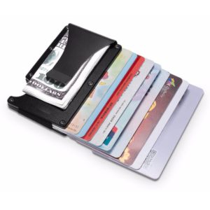 Rfid Wallet Anti Lost Mini Money Clip Credit Card Holder