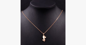 Romantic Double Heart Crystal Pendant Necklace