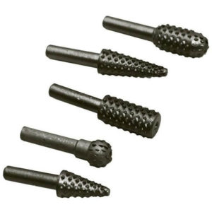 Rotary Rasp Set Rotary Burr Wood Shank Drill Bits Grinder 5 Pieces