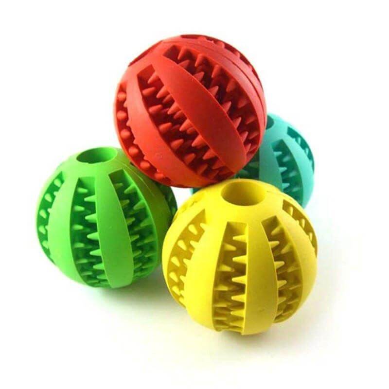 Rubber Ball Treat Dispensing Dog Toy