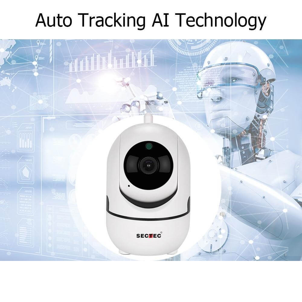 Sectec Cloud Wireless Ip Camera 1080P Intelligent Auto Tracking Of Human Indoor Home Security Surveillance Cctv Network Wifi Cam