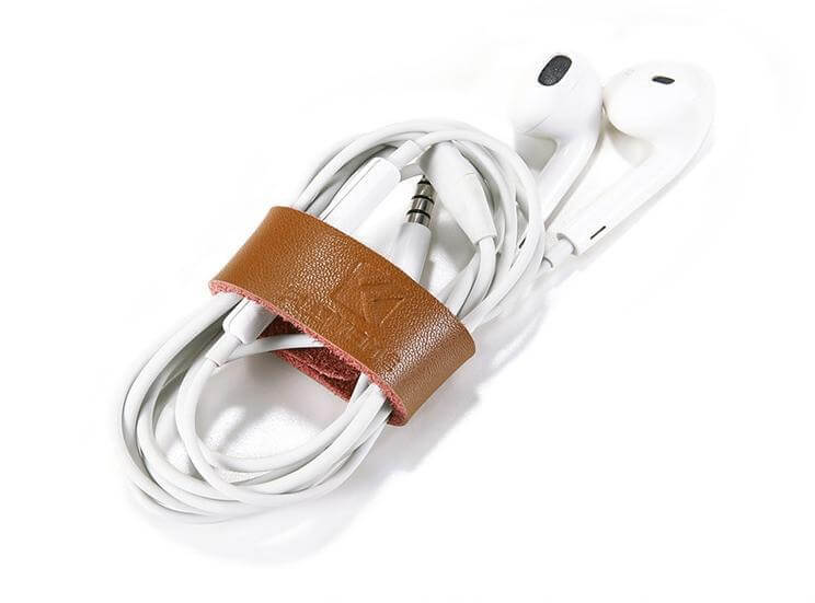 Secure And Organize Cables With Genuine Leather Cable Organizer