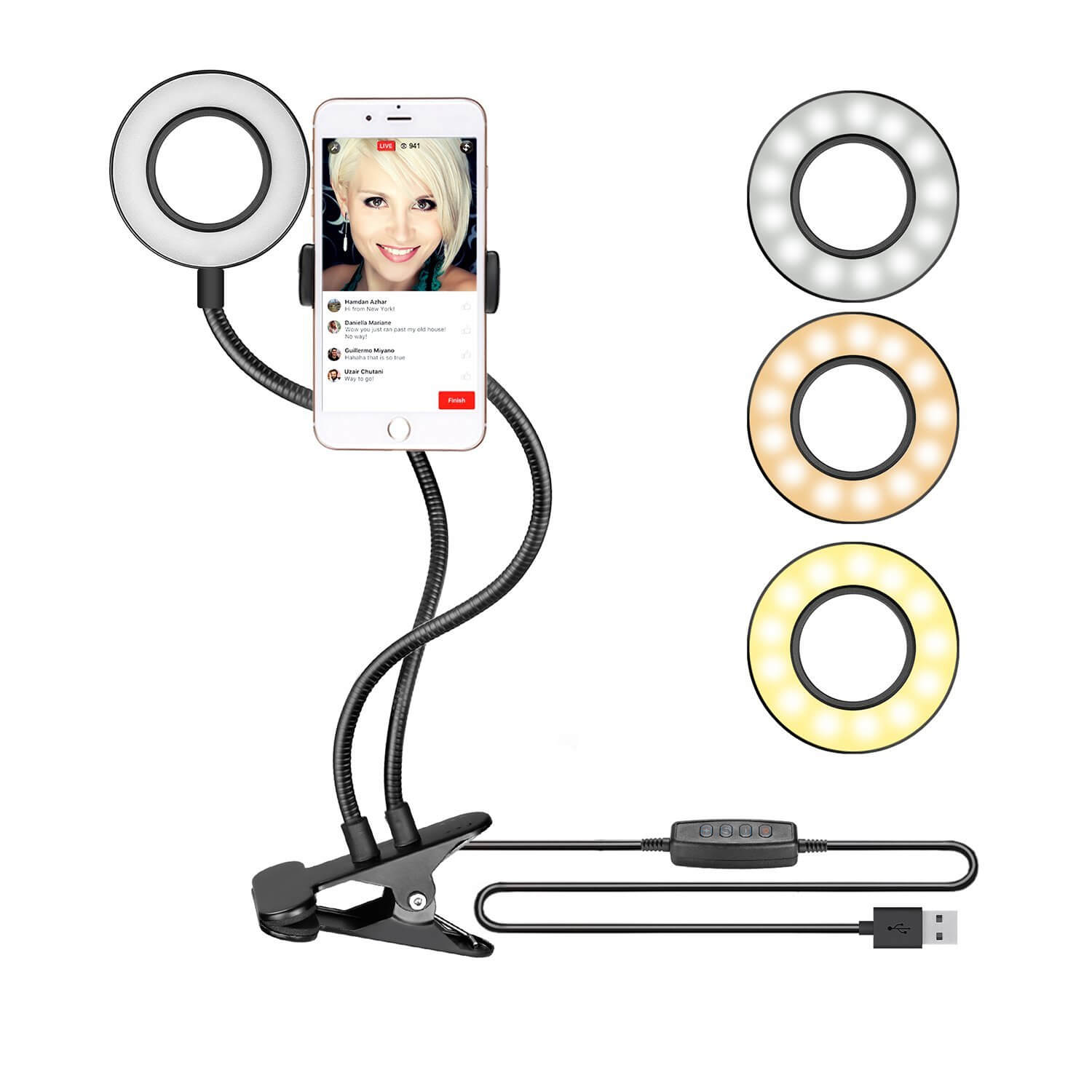 Selfie Ring Light For Phone Ring Light With Stand Broadcast Holder