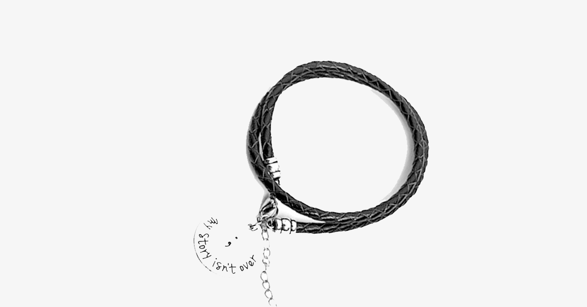Semicolon Hand Stamped Bracelet