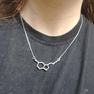 Serotonin Necklace Molecule Chemistry Necklace Chemistry Jewelry
