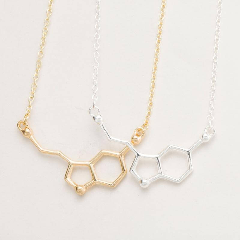 Serotonin Necklace Molecule Chemistry Necklace Chemistry Jewelry