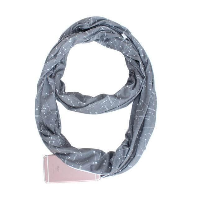 Sholdit Shimmer Convertible Infinity Scarf With Pocket