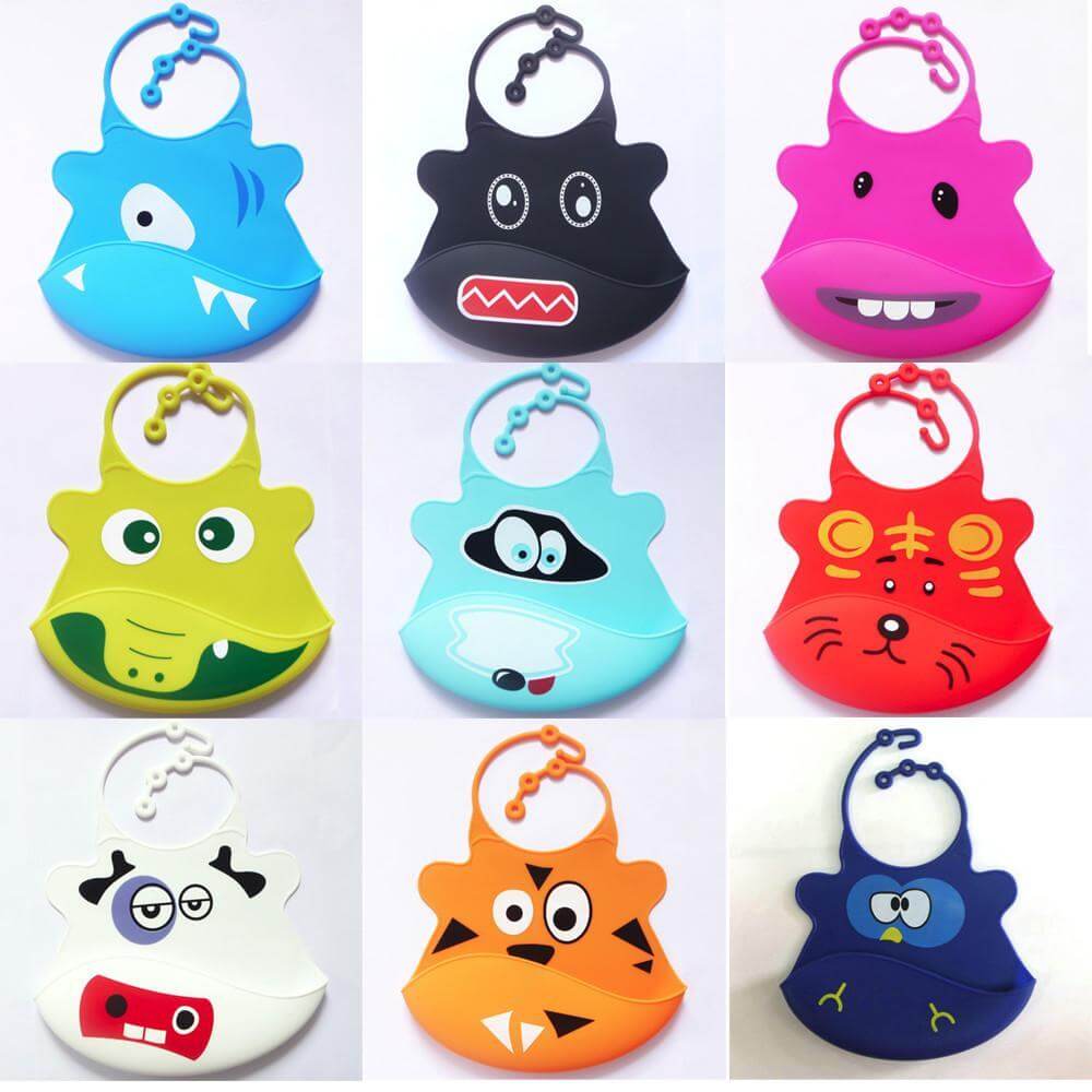 Silicone Baby Bibs Food Grade Silicone Bibs Pocket Toodler