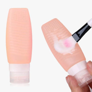Silicone Brush Cleaner And Travel Bottle