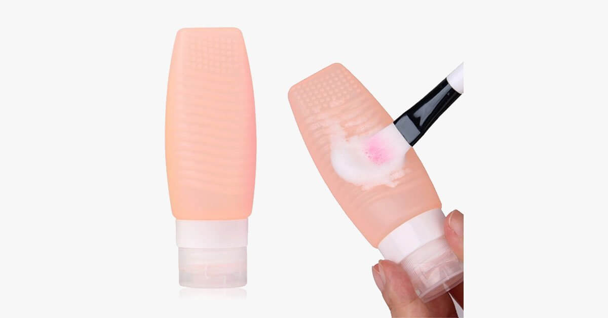 Silicone Brush Cleaner And Travel Bottle