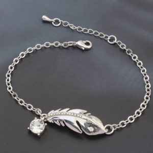 Silver Feather Bracelet