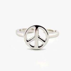 Silver Peace Toe Ring
