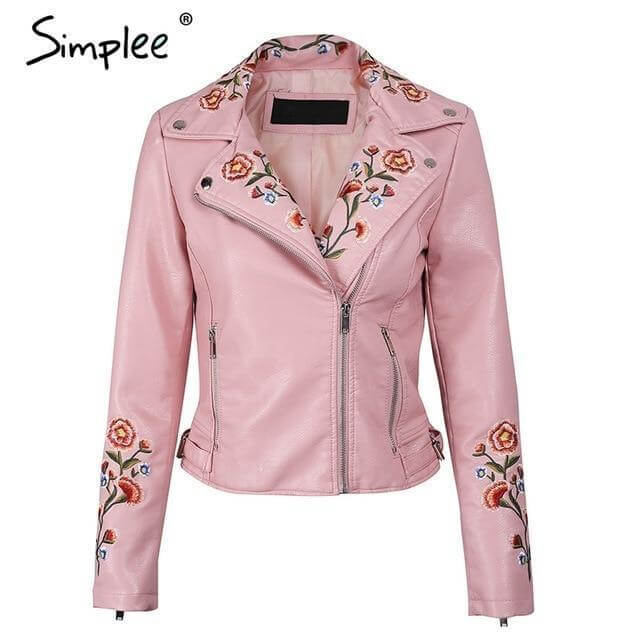 Simplee Embroidery Jacket Coat