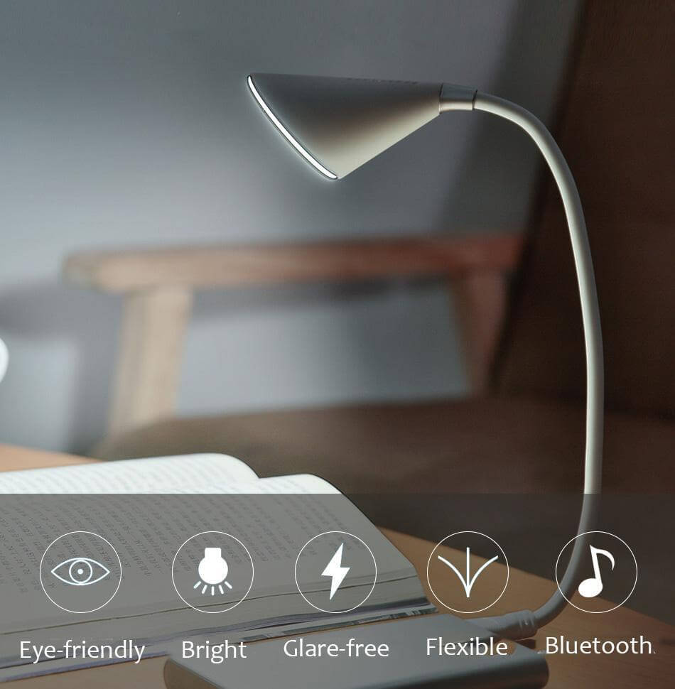 Simplify Your Desk Space With Spiral Bluetooth Speaker Lamp