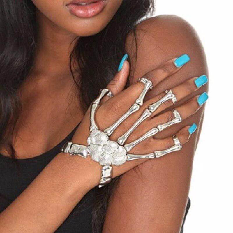 Skeleton Bracelet Skeleton Hand Bracelet Halloween Jewelry