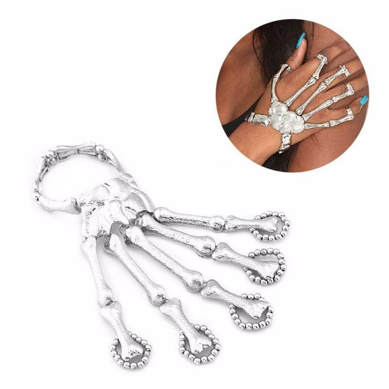 Skeleton Bracelet Skeleton Hand Bracelet Halloween Jewelry