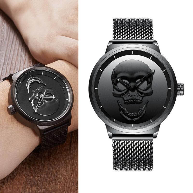 Skull Watch Waterproof Luxury Brand Unique Skull Dial Mens Watch
