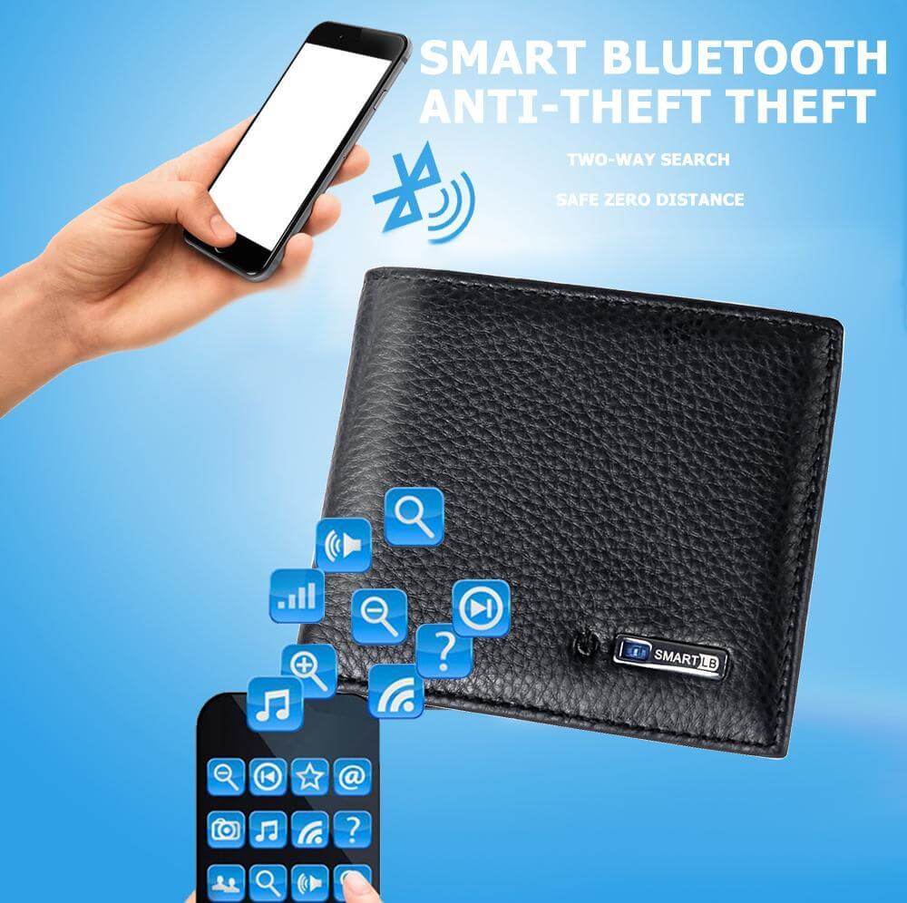 Smart Wallet Anti Theft Bluetooth Anti Lost Leather Wallet