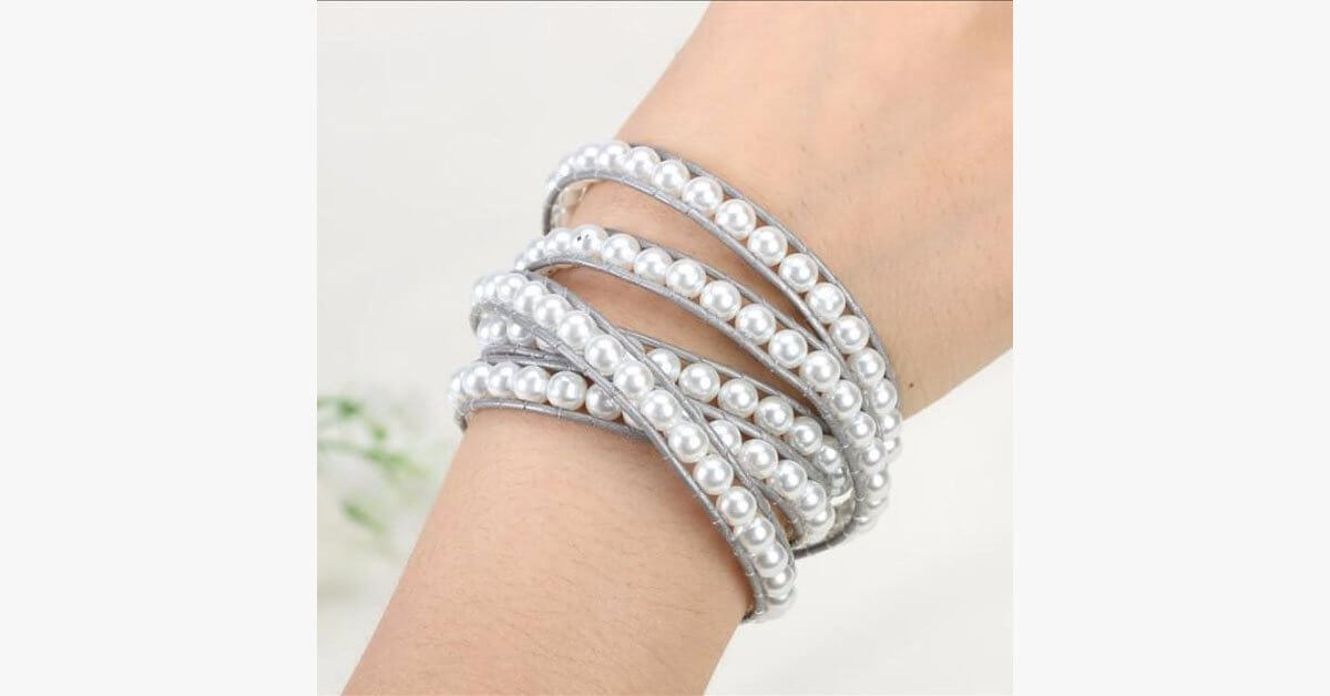 Snow Pearl Wrap Bracelet