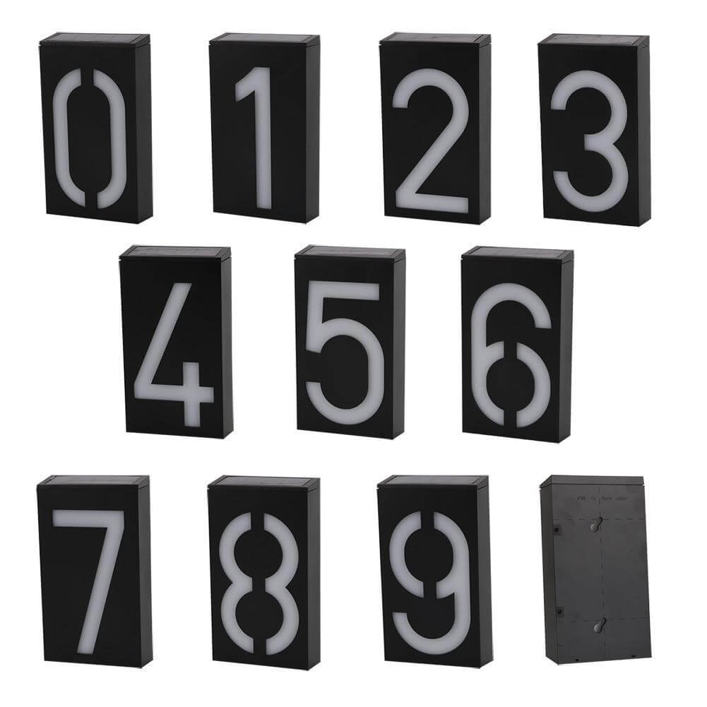 Solar Address Sign Light Solar Powered House Numbers