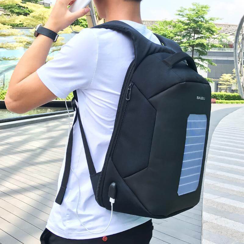 Solar Backpack Anti Theft Solar Panel Charger Bag