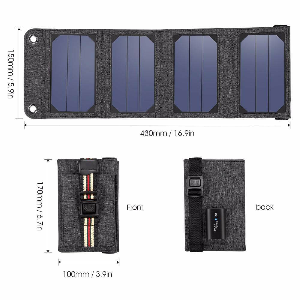 Solar Powered Phone Charger Solar Power Bank Portable Solar Charger