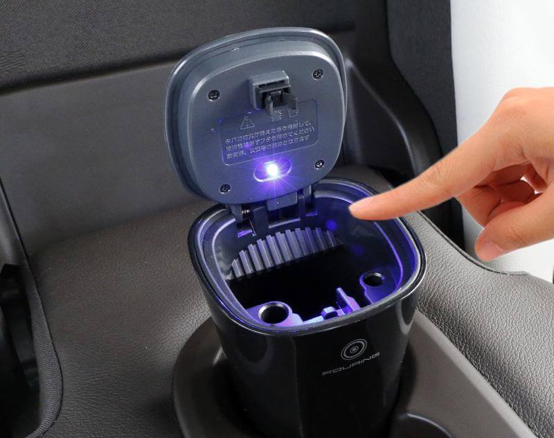 Solar Powered Smokeless Car Ashtray Cup Holder Perfect Addition To Your Car