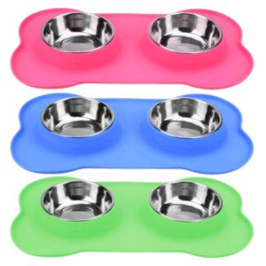 Spill Proof Dog Bowls No Spill Silicone Pet Feeder Station