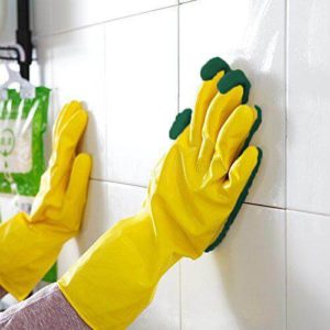 Sponge Gloves Dish Washing Reusable Finger Latex Gloves Pad