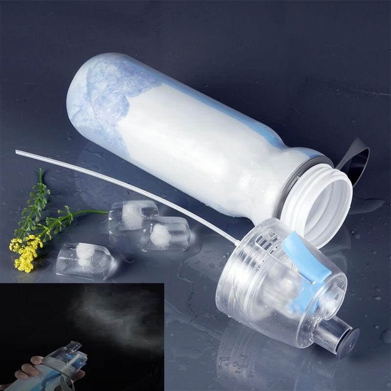 Spray Mist Water Bottle For Outdoor Sport Hydration Cooling Down