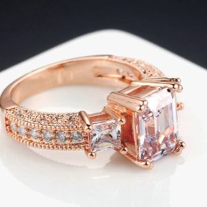 Square Cubic Wedding Ring