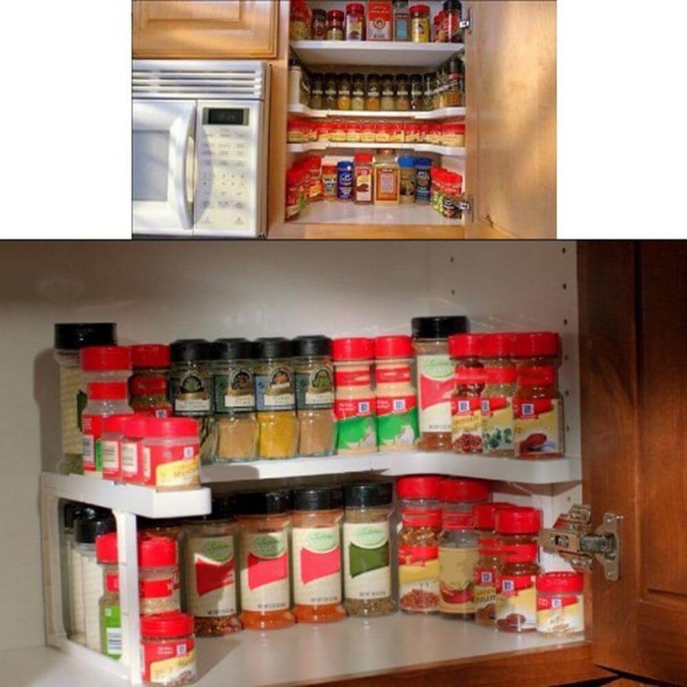 Stackable Spice Rack Spice Organizer Shelf Kitchen