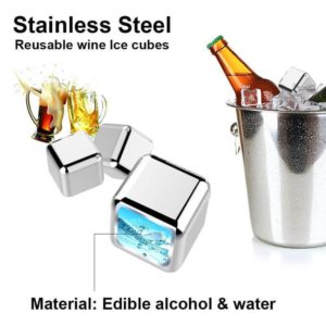 Stainless Steel Ice Cubes Metal Ice Cubes Reusable Whiskey Ice Cube