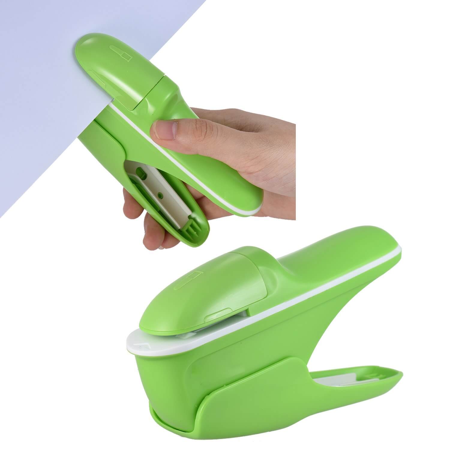 Stapler Staple Free Eco Friendly Hand Held Mini Safe Stapler