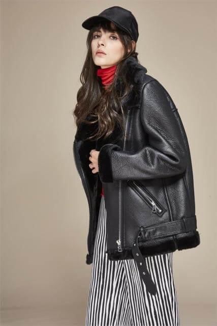 Street Fashion Womens Pu Leather Jacket