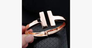 T Style Stainless Steel Bangle