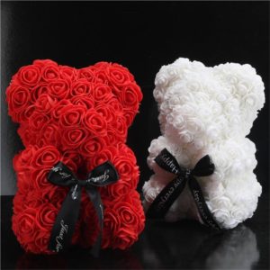 Teddy Bear Rose Flower Doll