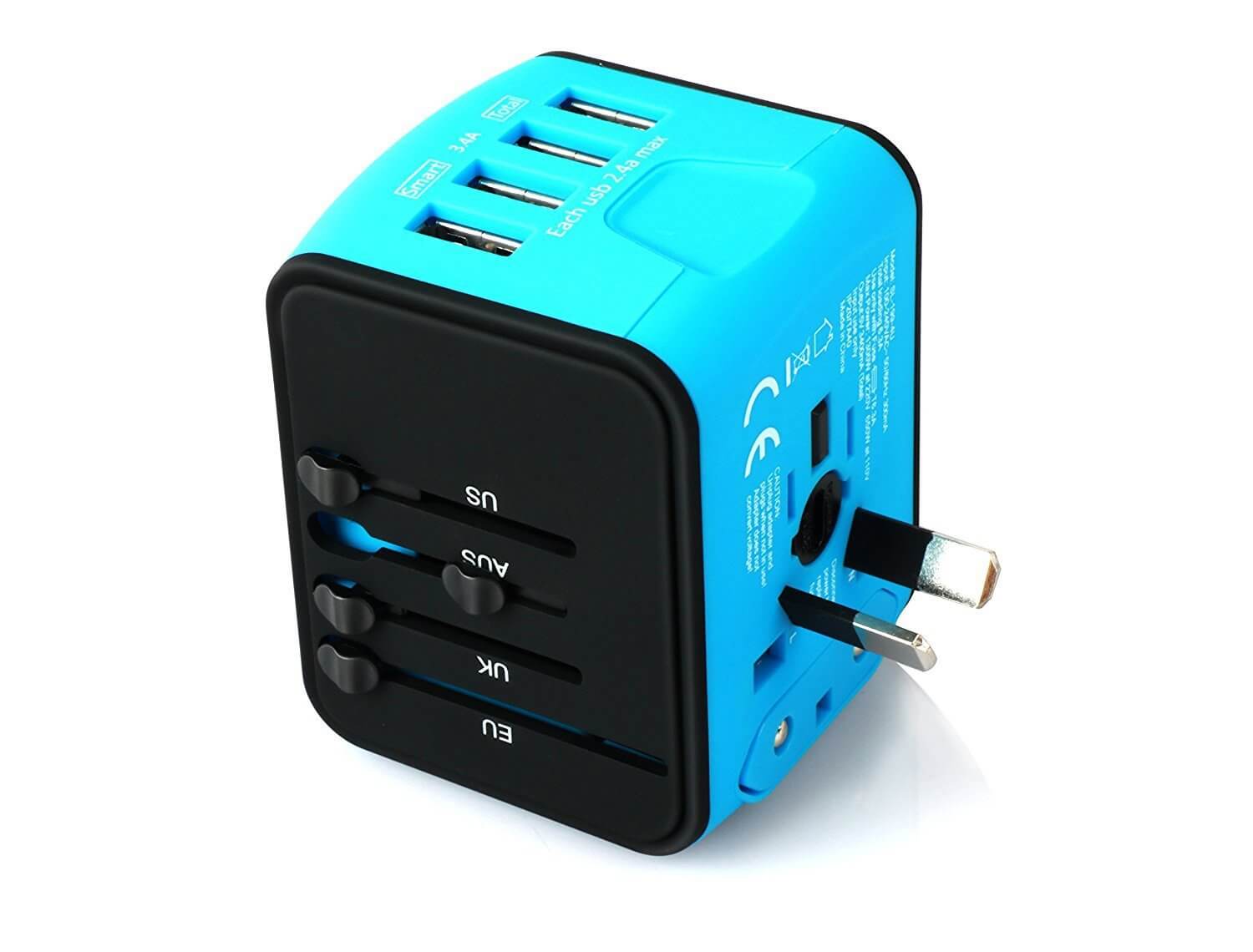 The 4 Port All In One Adapter You Need Go To 170 Countries With Only One Adapter