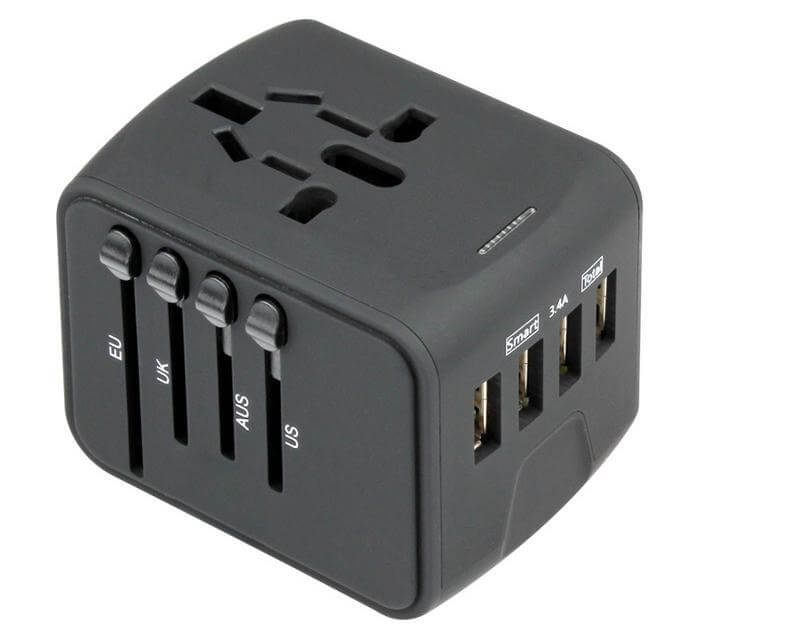 The 4 Port All In One Adapter You Need Go To 170 Countries With Only One Adapter