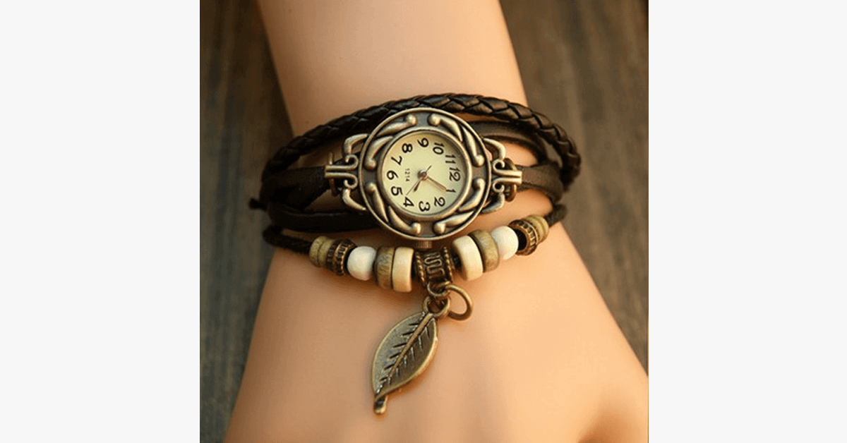 The Boho Chic Leaf Vintage Watch