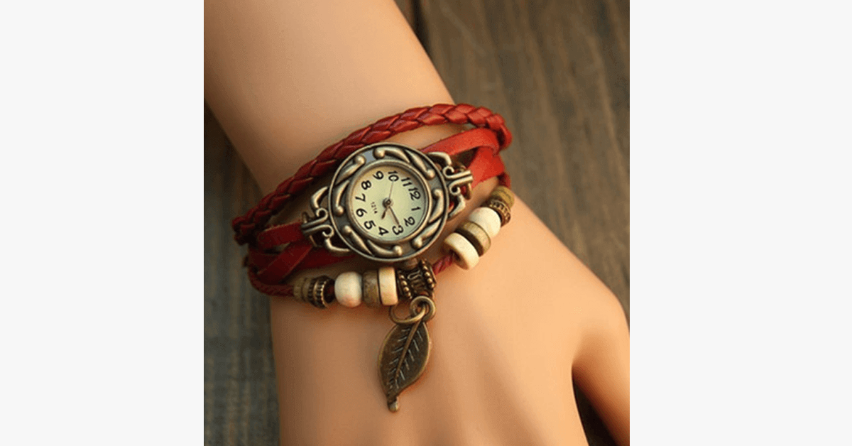 The Boho Chic Leaf Vintage Watch