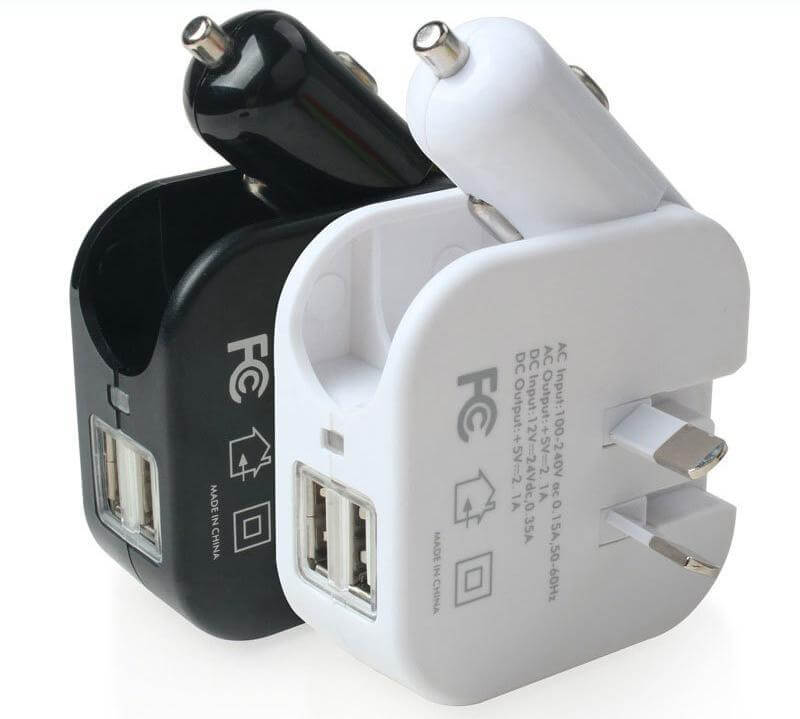 Three In One Usb Wall Car Charger Handle Every Device With Ease