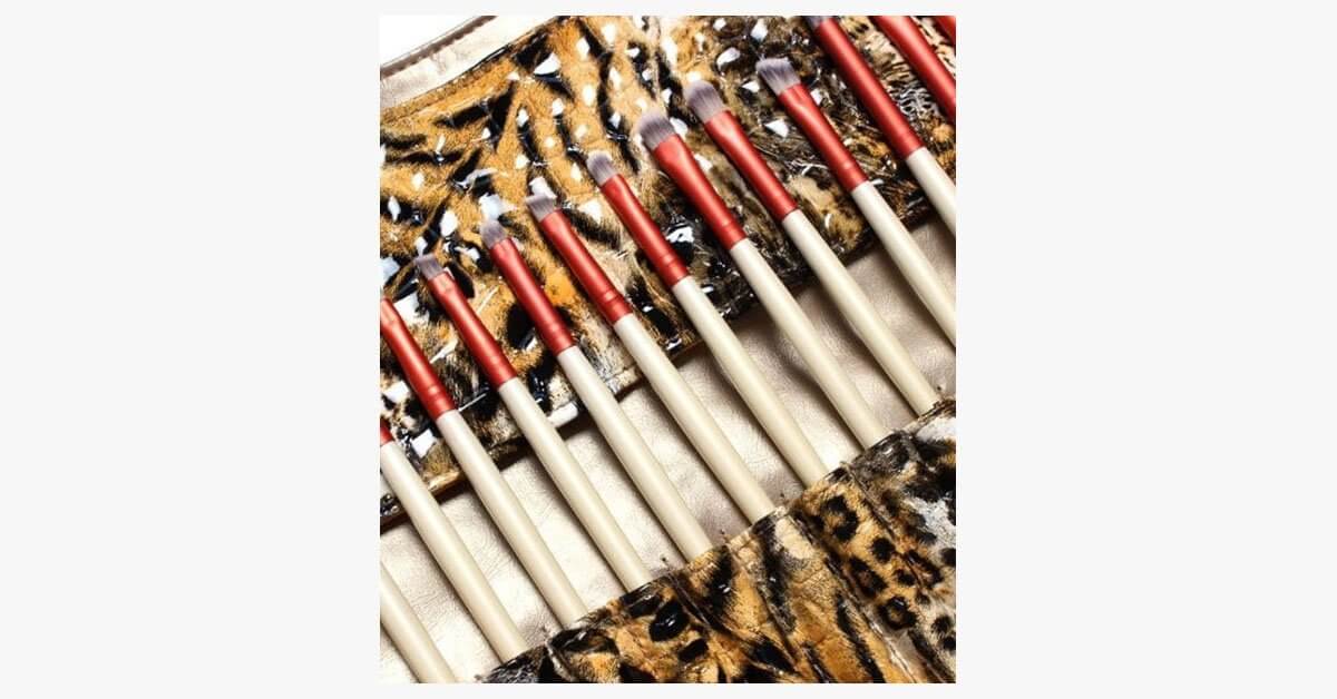Tiger Print 24 Piece Makeup Brush Set926