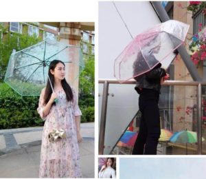 Transparent Umbrella Sun Rain Parasol