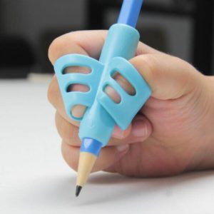 Two Finger Pen Holder Silicone Baby Learning Writing Tool Correction Device Pencil Set Stationery 3 Piece Set Gift 2 Piece Fish