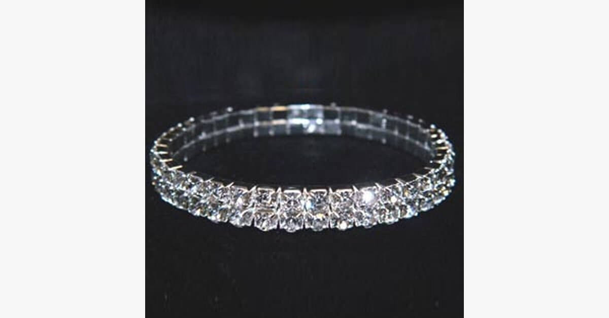 Two Row Crystal Bracelet