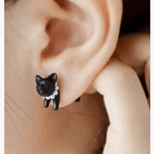 Two Sided Kitten Stud Earring With Three Dimensional Design Perfect Gift For Any Cat Lover